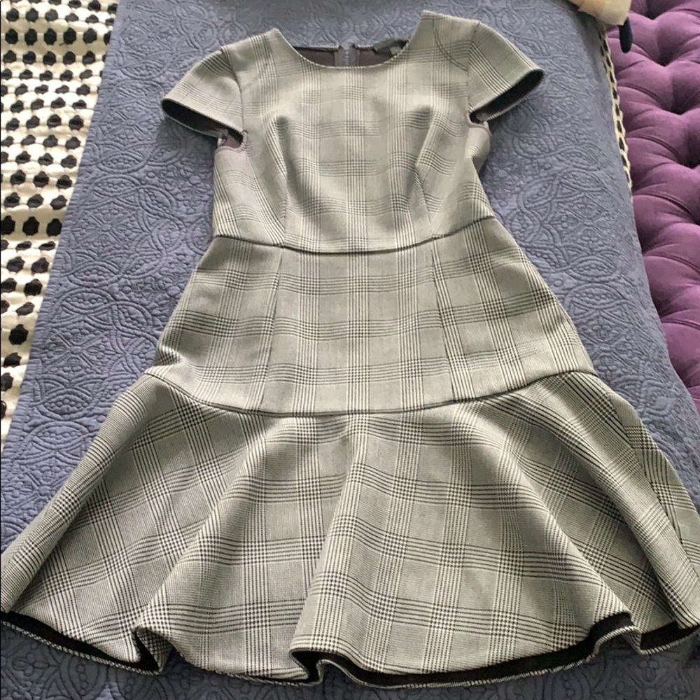 J Crew Glenn Plaid Flounce Skirt Dress